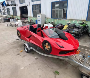 منحوتة سيارة سباق مكشوفة من الألياف الزجاجية بتصميم مخصص، طلاء عالي اللمعان، مقاعد داخلية سوداء، مصنوعات من الراتنج، تدعم تصنيع المعدات الأصلية/تصنيع التصميم الأصلي، لون أحمر - Product Image 2