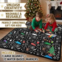 Couverture en flanelle personnalisable et lavable, imprimée de dessins animés d'animaux, marqueurs de couleur sûrs et non toxiques, DIY, 18 ans et plus, respectueux de la peau, pour la coloration