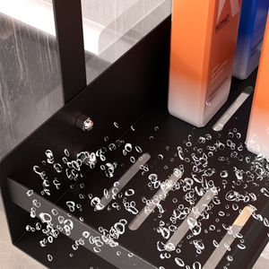 SANIPRO Modern 2-Layer Carbon Steel Storage Rack No-Drilling Bathroom Corner <strong>Shower</strong> <strong>Caddy</strong> Hanging <strong>Over</strong> <strong>the</strong> <strong>Door</strong> Shelves - Product Image 4