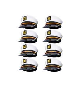 Captain Hats Adjustable White Sailors Navy <strong>Marine</strong> Admiral <strong>Caps</strong> - Product Image 2