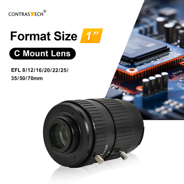 Hot Sell 400-1100nm 1" Inch C-Mount Fixed Lend 5MP for Machine Vision Industrial Cameras Quality Control Robotics Vision
