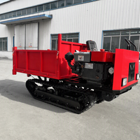 Mini-dumper diesel 2 tonnes sur chenilles, mini-transporteur pour travaux agricoles boueux avec certification CE