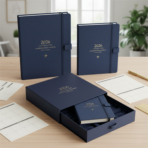 Impression personnalisée 2026 Agenda A4 A5 non daté Journal quotidien Agenda hebdomadaire <span class=keywords><strong>mensuel</strong></span> avec tiroir Boîte cadeau - Product Image 3