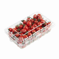 Conteneur en plastique transparent pour fruits (raisins, cerises, myrtilles et tomates) avec trou d'aération, 250g, 500g, 1000g