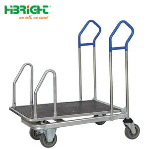 Chariot de picking d'entrepôt personnalisé OEM, chariot de plateforme logistique pour supermarché avec roues robustes - Product Image 5