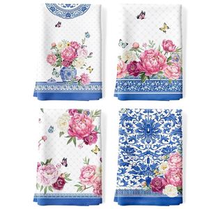 ผ้าเช็ดจานผ้าลินินผ้าฝ้ายพิมพ์มือผ้าขนหนูกระสอบแป้งในครัวแห้งเร็วเป็นมิตรกับสิ่งแวดล้อมผู้ผลิตอินเดีย - Product Image 3