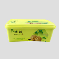 Conteneur alimentaire rectangulaire en plastique PP recyclable de haute qualité pour la vente en gros, 950 ml, pour emporter les aliments/la crème glacée
