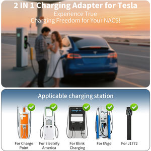 KLARGRID 2-en-1 <span class=keywords><strong>Tesla</strong></span> Model Y 3 S X Supercharging 250KW DC EV Adaptateur Socket New EV Charger Station Black 500V CCS1 - Product Image 6