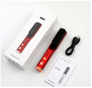 Usb Wireless Rechargeable Cordless Hair Straightener Brush