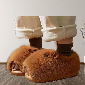 Nouveau Style pantoufles pour automne/hiver mignon pantoufles coton maison chaud à semelles épaisses pantoufles d'intérieur pour les femmes - Product Image 3