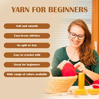 Kit de Fils en Coton Mélangé pour Débutants : Tricot, Crochet et Projets DIY Manuels (Sacs, Paniers, Poupées, Coussins)