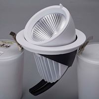 Plafonnier encastré en aluminium SMART CRI90 (max97) avec cardan, IP44, LED COB 15W, angle de faisceau 60/90°, dimmable, UGR10-19, garantie 5 ans, 4100K