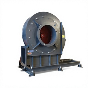 Ventilateur centrifuge gris en acier CPL-5-8I, souffleur industriel sur pied avec pales métalliques - Product Image 1