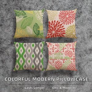 INSHARE Modern Abstract Colorful Flower Printed 100% Polyester Square <b>Cushion</b> <b>Cover</b> 45x45cm Hospital Home Eco-Friendly - Product Image 3