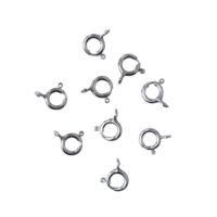Anneau à ressort rond en argent sterling 925 plaqué or 18 carats, fermoirs connecteurs pour la fabrication de bijoux DIY, collier, bracelet, StarPaGo SQ005