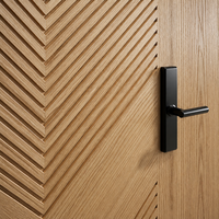 Portes intérieures en bois massif avec peinture composite imperméable pour villa, appartement, hôtel, chambre, bureau, finition chêne moderne de luxe