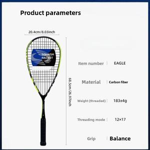 <span class=keywords><strong>Raquette</strong></span> de <span class=keywords><strong>squash</strong></span> professionnelle personnalisée, en carbone composite, haute performance, construction monobloc - Product Image 3