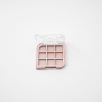 Palette de fards à paupières 9 couleurs, taille 55,5*57*12,5 mm, étui en plastique, étui à blush, étui à poudre de contour, emballage cosmétique