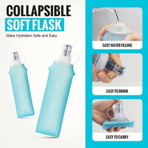 Botella de Agua Plegable de TPU Personalizada al por Mayor, Botella de Agua Flexible con Logotipo Personalizado, Botella Deportiva para Correr, Botella de Plástico Flexible - Product Image 4