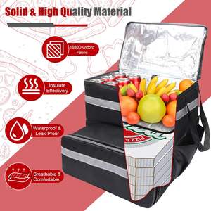 Waterproof Thermal Insulated Delivery <b>Backpack</b> Professional Lunch <b>Cooler</b> Bag Delivery <b>Backpack</b> Large Size Bike Pizza Bag - Product Image 5