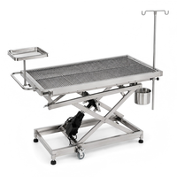 Table d'opération vétérinaire en acier inoxydable XY ACS07 avec réglage électrique de la hauteur pour cliniques et hôpitaux vétérinaires