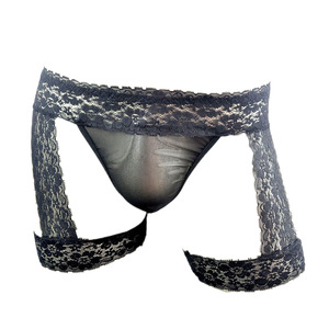 Sous-vêtements sexy en dentelle transparente pour homme Choco Ace, taille basse avec poche pour un port intime - Product Image 1