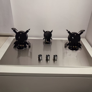 Bếp ga âm <span class=keywords><strong>3</strong></span> lò đốt bằng thép không gỉ, tích hợp, có thể gấp gọn, dùng cho nhà bếp - Product Image 1