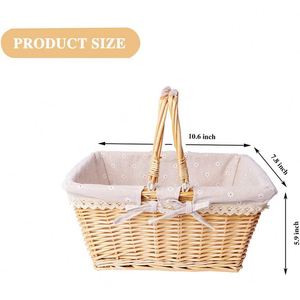Paniers de pique-nique, glacières de pique-nique, paniers en osier, ensemble de sacs de rangement, panier de pique-nique de marque 4, panier de pique-nique en bois 2 - Product Image 5