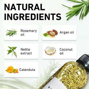 Minyak Mint perawatan rambut alami 100% Rosemary organik campuran herbal Label pribadi - Product Image 5
