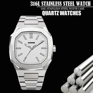 Reloj de Pulsera de Cuarzo para Hombre, de Acero Inoxidable, Analógico, de Negocios, a la Moda, Resistente al Agua, de Lujo, con Logotipo Personalizado, Ultrafino, Japonés, de 44 mm - Product Image 3