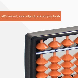Soroban นักเรียน2024 SY 7 9 11 13 15 17แท่งลูกปัดพลาสติก ABS สีน้ำตาลดำ Abacus soroban - Product Image 2