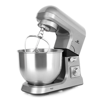 Mélangeur planétaire commercial 1400W 5L avec bol relevable, batteur à pâte en acier inoxydable pour boulangerie et restaurant, boîtier durable en ABS