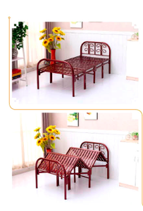Steel Folding <b>Single</b> <b>Bed</b> <b>Space</b> <b>Saving</b> Design for Kids Adults Durable Foldable <b>Single</b> <b>Bed</b> Customizable Storage for Living <b>Spaces</b> - Product Image 5