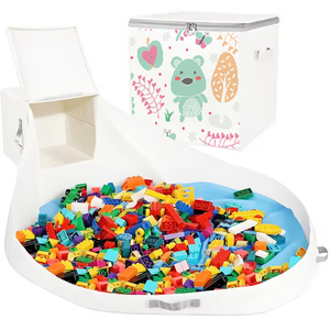 Sử dụng rộng rãi gấp đồ chơi hộp lưu trữ linh hoạt trẻ em lưu trữ đồ chơi tổ chức có thể gập lại lưu trữ đồ chơi túi với chơi Mat - Product Image 6