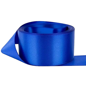 Großhandel Solid Blue Satin <span class=keywords><strong>Ribbon</strong></span> 5cm Breite Tear proof Luxus Bowknot für Hochzeits feier Blumen sträuße Geschenk verpackung Single Face Style - Product Image 1