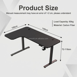 L-Shaped Electric Standing Desk Corner Sit Stand Workstation Large Gaming Desk with Dual Monitor Support Right Left Configurable - Product Image 3