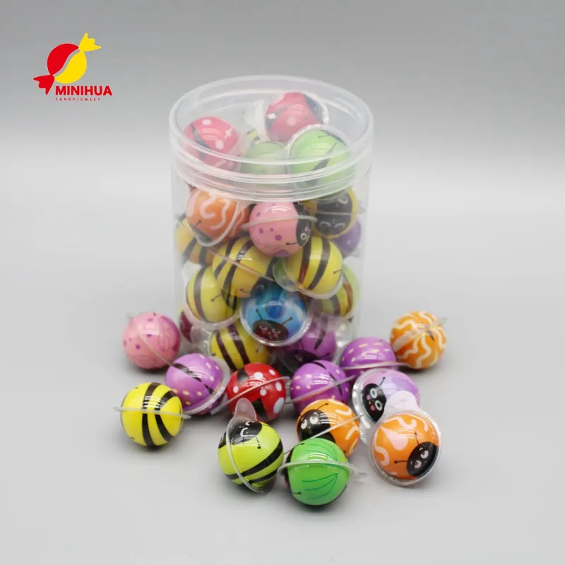 キャンディー工場個別にパッケージ化されたフルーツゼリーグミキャンディー眼球型ボール、フルーティーなフレーバーボトルパッケージ