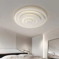 Plafonniers LED ronds de style nordique simple, luminaires de plafond modernes en fer blanc pour chambre à coucher et salon