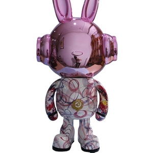 Bring Destiny <span class=keywords><strong>lapin</strong></span> fabrication d'usine de fibre de verre Electroplate BearBrick décoration de la <span class=keywords><strong>maison</strong></span> Statue Kaw Figure Sculpture décoration de la <span class=keywords><strong>maison</strong></span> - Product Image 1