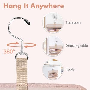 Custom Travel Hanging Bathroom <b>Toiletry</b> Bag 4-Section Makeup <b>Storage</b> Bag for Women Lady - Product Image 5