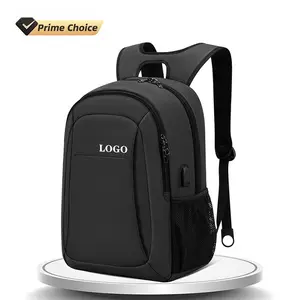 BSCI Custom Waterproof 15.6 17 inch large men's Business anti theft travel women USB Laptop knapsack