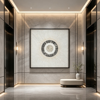 Art mural 3D texturé fait main Wabi Sabi fibre naturelle coquille Mandala peinture abstraite Boho décoration murale maison hôtel