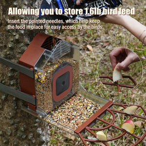 Comedero Inteligente para Pájaros con Carcasa para Cámara, Cámara para Vida Silvestre Exterior, Compatible con <span class=keywords><strong>Google</strong></span> <span class=keywords><strong>Nest</strong></span> Cam (Diseño Resistente a la Intemperie) - Product Image 1