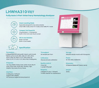 Dispositivo de Hematología inteligente para gatos, perros, cerdos, modo WBC, 10,4 pulgadas, totalmente automático, Analizador de Hematología de 3 partes para veterinaria