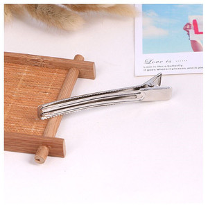 Double Prong DIY Silver Flat Metal Alligator Hair <strong>Clips</strong> for <strong>Bows</strong> Hairpins Hair Accessories - Product Image 5