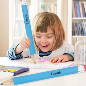 Crayons géants en bois personnalisés avec nom gravé, décoration de scène sur mesure, grand crayon amusant pour cadeau de fête - Product Image 3