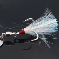 Nouveau leurre à cuillère Flutter 8\" 9\" 10\" 11\" en acier inoxydable OEM, lame de spinner en métal à paillettes lourdes, leurres de pêche, cuillères de traîne, marlin
