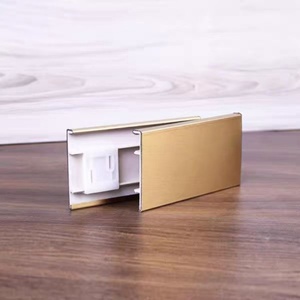 轻质底板抛光踢脚线瓷砖条银色现代条形不锈钢金属铝板踢脚线 - Product Image 3