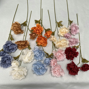 Bouquet de pivoines artificielles en soie Queyiyi, 70 cm, décoration intérieure pour salon, table à manger, table basse - Product Image 2