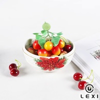 Conjunto de Louças de Cerâmica de Natal Luxuoso com Alças Douradas e Padrão de Árvore Festiva, Perfeito para Jantares de Fim de Ano ou Presentes